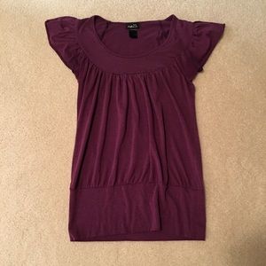 Purple Rue21 short-sleeve top, size S